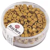 Image de Rayher Hobby 14308162 Boîte de 15 g de dés métalliques Jaune doré Mat 3,4 mm