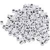 Image de Rayher perles-lettres en plastique dés lettres 5x5mm carte-LS 40g blanc, 1610102