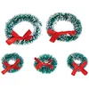 Image de Rayher Lot de 5 couronnes de noël Miniatures, Ø 3cm-5cm, Rouge Carmin, 46598282