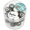 Image de Rayher Renaissance Perles verre ciré ø 10mm 32pc gros trou blanc/gris, 14438000