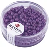 Image de Rayher 14316314 métallisé rocailles, mat, 4 mm ø, boîte 17 g, violet