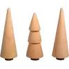 Image de Rayher Arbres en bois déco de noël 2,9cm ø x7,8-8,5cm (H) 3pces nature, 46541505, Naturel