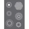 Image de Rayher 45133000 pochoir sérigraphie Mandala A5, pochoir adhésif + spatule, gris