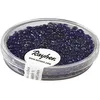 Image de Rayher 1406410 rocailles, 2 mm à Weber, avec reflets argentés, boîte 17 g, bleu foncé