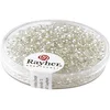 Image de Rayher Hobby 1406422, Perles, 2 mm de diamètre, avec intérieur en Argent, Boite de 17 g, Large