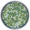 Image de Rayher Perles rocaille, vert, 1 boite, 17g, ø 2,6mm, rocailles, mat, nacré, arts créatifs, bijoux, tissage, broderie-1407000, Teintes vertes, Tons verts