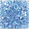 Image de Rayher Perles facettées en Verre 4 mm ø BTE 100 pcs Aigue-Marine irisé, 14200825