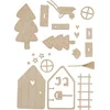 Image de Rayher kit de construction Porte bois Lutin Tomte 15cm, 24pces nature, 64519505