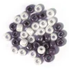 Image de Rayher Perles en verre grand trou opaque ø 6,7mm 55g, gris/violet/blanc, 1442200