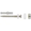 Image de fischer - Kit de fixation pour WC au sol WCN - 2 chevilles S 8, 2 vis à bois en inox A2 6x70 mm, 2 capuchons chromés et blancs