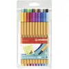 Image de STABILO point 88 8820 Stylo feutre fin jaune, orange, rouge, rouge foncé, rose, violet, lilas, bleu, bleu clair, bleu moyen, bleu turquoise, vert, vert clair,