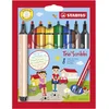 Image de STABILO Trio Scribbi - Feutre de coloriage - Étui carton x 8 feutres triangulaires pointe large - Coloris assortis