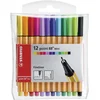 Image de Stylo feutre pointe fine - STABILO point 88 Mini - Pochette x 12 mini stylos feutres - Coloris assortis