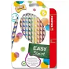 Image de STABILO EASYcolors Coffret de 12 crayons de couleur ergonomiques pour gaucher avec taille-crayon