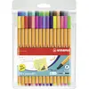 Image de STABILO Stylo feutre pointe fine point 88 - Pochette x 30 stylos feutres dont 5 couleurs fluo