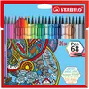 Image de STABILO - Feutre de coloriage - Pen 68 - Etui carton x 24 feutres de coloriage pointe moyenne - coloris assortis