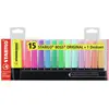 Image de STABILO Surligneur BOSS® ORIGINAL 7015-01-5 couleurs diverses 2 mm, 5 mm 15 pc(s)