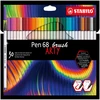 Image de STABILO Marqueurs Artistiques - Lot de 30 Feutres à Pointe Pinceau Premium pour Dessin, Lettrage et Coloriage avec Largeur de Trait Variable