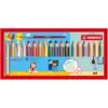 Image de STABILO Woody 3-en-1 Coffret de 18 crayons de couleur multi-talents avec 12 couleurs standard et 6 pastel, taille-crayon et pinceau