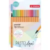 Image de STABILO Stylo feutre pointe fine point 88 - Etui carton x 15 stylos feutres pastel- Edition Pastellove