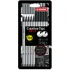 Image de STABILO Creative Tips - Feutre dessin - Etui carton x 10 stylos de calligraphie à pointe assorties 0.2; 0.4; 0.7; 1 mm et brush - noir, gris