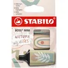 Image de STABILO BOSS MINI Naturevibes - Mini surligneur - Etui carton x 3 surligneurs décorés- coloris Nature