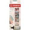 Image de STABILO BOSS MINI Naturevibes - Mini surligneur - Blister carton x 6 surligneurs décorés- coloris Nature