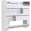 Image de Leifheit Dérouleur mural Parat Plus ComfortLine, dérouleur mural cuisine avec 6 rangements, support de rangement avec lames tranchantes, dévidoir en ABS