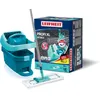 Image de Leifheit Kit Profi XL Essore-housse avec Roulettes et Lave-Sol, Seau et Balais-Serpillère Simples à Utiliser avec Mécanisme d'Essorage Intégré