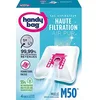 Image de Handy Bag - Sacs aspirateur M50 x4sacs - Compatibles Miele - 99,99% des poussières retenues - Fermeture facile - Filtre anti-allergène - 55% de matériaux recyclés, Blanc
