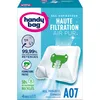 Image de Handy Bag - Sacs aspirateur A07 x4sacs - AEG, Progress,Tornado - 99,99% des poussières retenues - Fermeture facile - Filtre anti-allergène - 50% de matériaux recyclés ou renouvelables