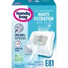 Image de Handy Bag - Sacs aspirateur E81 x4sacs - Compatibles Electrolux, Progress, Tornado et Volta - 99,99% des poussières retenues - Fermeture facile - Filtre anti-allergène - 65% de matériaux recyclés