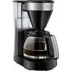 Image de Melitta Cafetière à Filtre avec Verseuse en Verre, Easy Top II, Noir/Acier Brossé, 10 Tazas (125 ml)