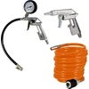 Image de Einhell Kit 3 accessoires pneumatique pour compresseur à air (Pistolet de soufflage, manomètre de gonflage, tuyau de 5m (diamètre intérieur 6 mm))