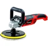 Image de Einhell CC-PO 1100/2E Polisseuse et ponceuse auto (230 V, puissance 1100 W, oscillations par min. 1000-3500, diam. plateau 18 cm, bonnet coton, bonnet synthétique et 3 feuilles abrasives)