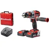 Image de Einhell Professional Perceuse-visseuse à percussion TP-CD 18 Li-i BL Kit | PXC | 18 V | moteur Brushless | 60 Nm | fonction percussion | 2 vitesses | LED | coffret | 2 batteries 2,0 Ah et chargeur
