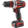 Image de Einhell Perceuse-visseuse sans fil TE-CD 12/1 Li (Li-Ion, 12 V, engrenage à 2 vitesses, variateur électronique, lampe LED, engrenage métallique robuste, avec chargeur 45 min et batterie 2,0 Ah)