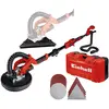 Image de Einhell Ponceuse girafe TE-DW 225 X (750 W, porte-balais à ressorts, manche télescopique 165 cm maximum) vendue avec disques et triangles de ponçage, patins en tissu abrasif et coffret)