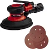 Image de Einhell Ponceuse excentrique pneumatique TC-PE 150 (plateau de 150 mm de diamètre, levier de réglage de vitesse en continu, 6 papiers abrasifs, raccord, clé de serrage)