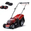 Image de Einhell Tondeuse à gazon sans fil GE-CM 36/36 Li Kit Power X-Change (36V, largeur 36 cm, 400 m² max., sans charbon, bac collecteur 40 L, hauteur de coupe 25-75mm, avec 2 batteries 4,0Ah + 2 chargeurs)