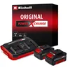 Image de Einhell Starter Kit 2 x 4,0 Ah + Double Chargeur Power X-Change (Lithium-ION, 18V, 1 Chargeur + 2 Batteries 4,0 Ah, pour Tous Les appareils Einhell Power X-Change)