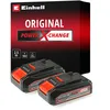 Image de Einhell Double Batterie 2,5 Ah TwinPack Power X-Change (Lithium-ION, 18 V, pour Tous Les appareils Einhell Power X-Change)