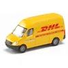 Image de SIKU 1085   Voiture Postale, Jaune, Métal,Plastique, Design Logo DHL, Pneus en Caoutchouc