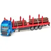 Image de siku 1659 - Camion De Transport De Bois, 1:87, Métal/Plastique, Bleu/Rouge, Troncs D'Arbres Inclus