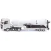 Image de SIKU 1758 Camion Man avec fusée ESA et attelage de remorque, 1:87, carrosserie métallique, Argent-Blanc, Camion Jouet Spatial pour Les Fans de conquête Spatiale