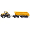 Image de siku 1858, Tracteur JCB avec Dolly et Benne Basculante, 1:87, Métal/plastique, Jaune, Camion benne amovible