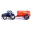 Image de siku 1945, Tracteur avec Réservoir à Lisier à un Essieu, 1:50, Métal/plastique, Bleu/Orange, avec Multiples Fonctions
