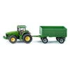Image de SIKU 1953, Tracteur John Deere avec Remorque, 1:50, Métal,Plastique, Vert, Combinable avec Les modèles de la même échelle