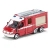 Image de SIKU 2113 - Mercedes-Benz Sprinter 6x6 Pompiers, 1:50, Métal,Plastique, Rouge, Portes ouvrantes