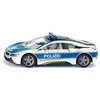 Image de SIKU 2303, BMW i8 Voiture de Police, Métal,Plastique, 1:50, Bleu/argenté, Portes Papillon ouvrables, Roues interchangeables, Pneus caoutchoutés,